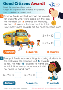 Good Citizens Award! Worksheet